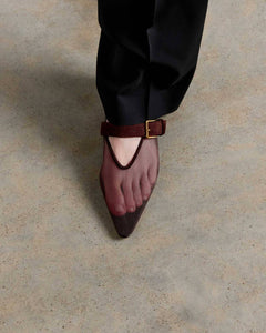 Mesh Flats, Bordeaux — Made in Italy | Dear Frances
