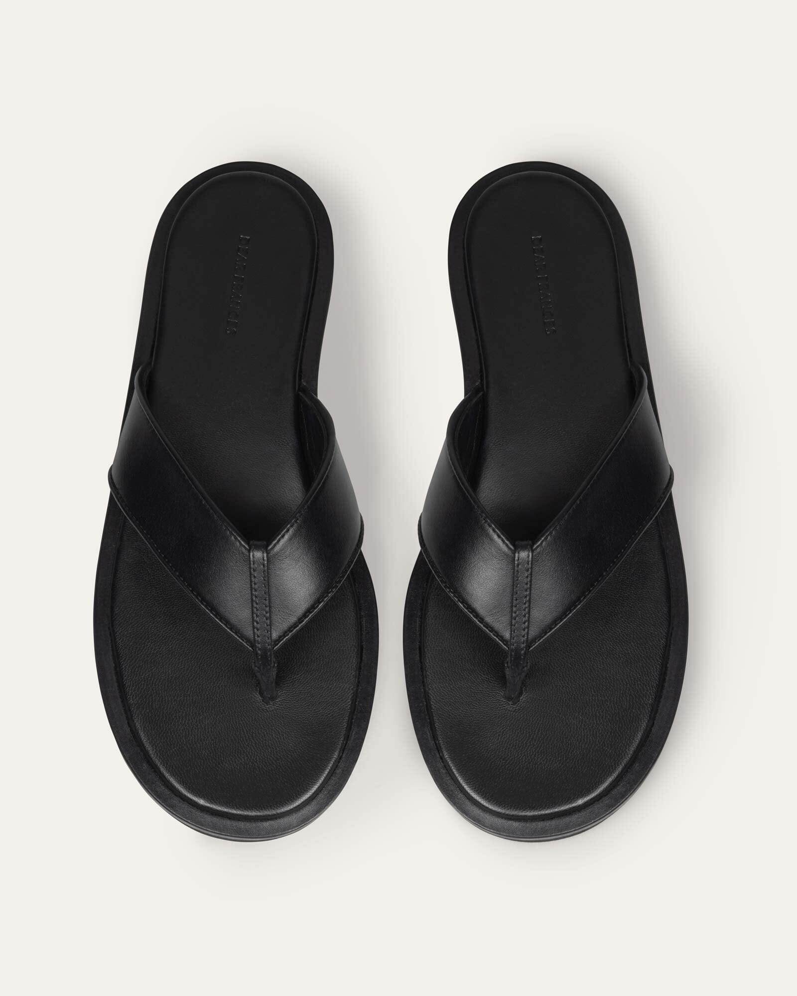 Leather Sandals, Black — Made in Italy | Dear Frances
