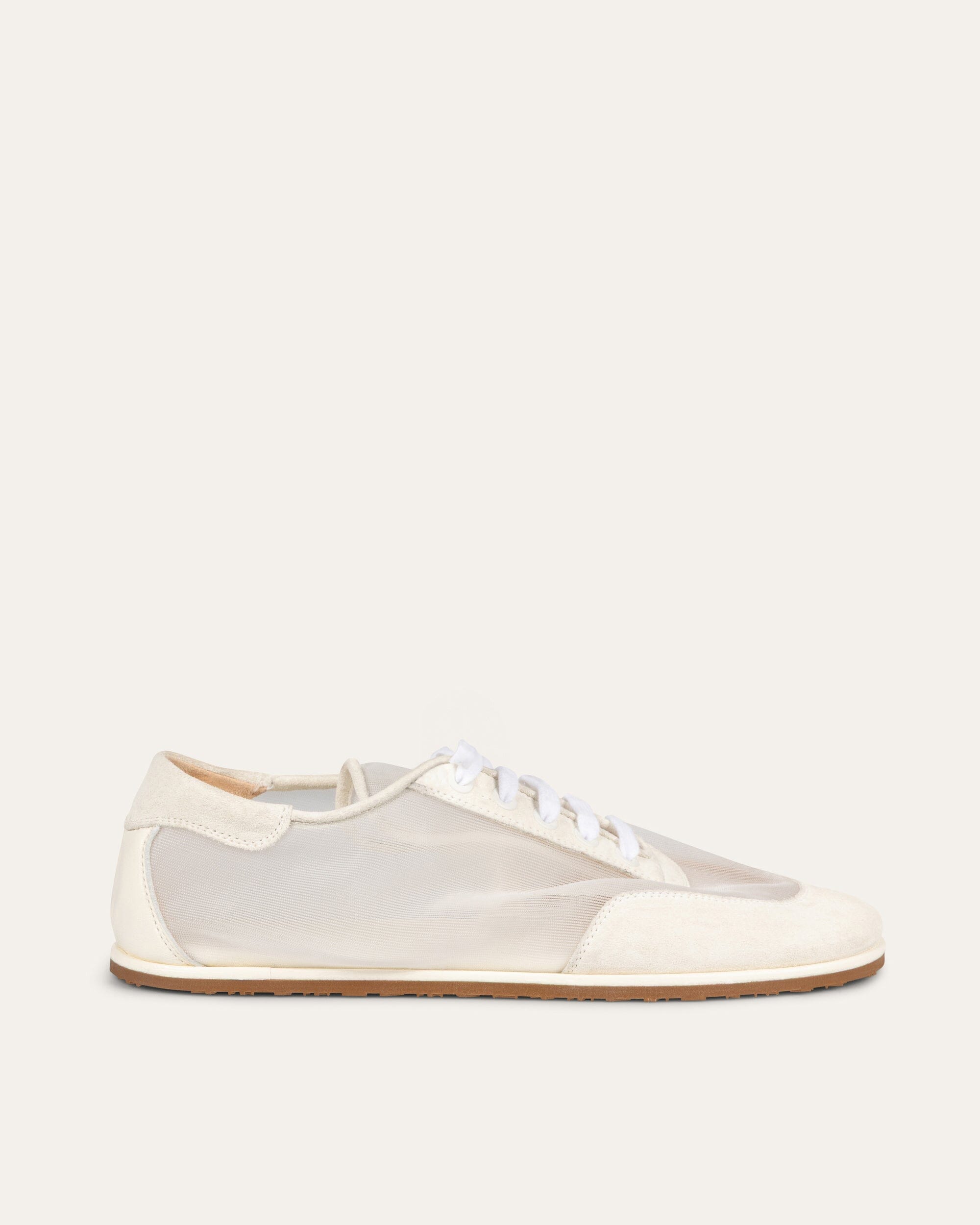 Mesh Trainers, White Mesh/Suede — Made in Italy | Dear Frances