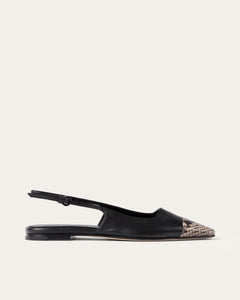 Tia Slingback, Python Tia flat dear-frances 