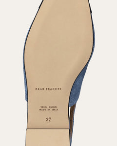 Tia Slingback, Denim Leather Tia flat dear-frances 