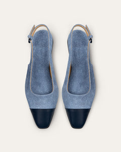 Tia Slingback, Denim Leather Tia flat dear-frances 