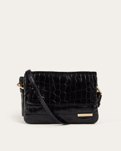 Mari Mini Crossbody, Black Croc dear-frances 