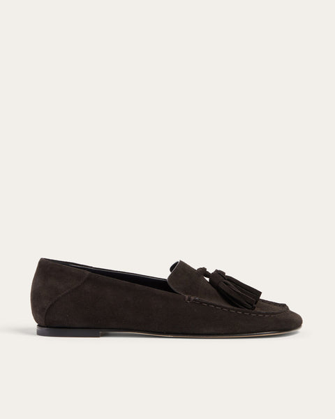 Drew Tassels, Brown Suede | Dear Frances