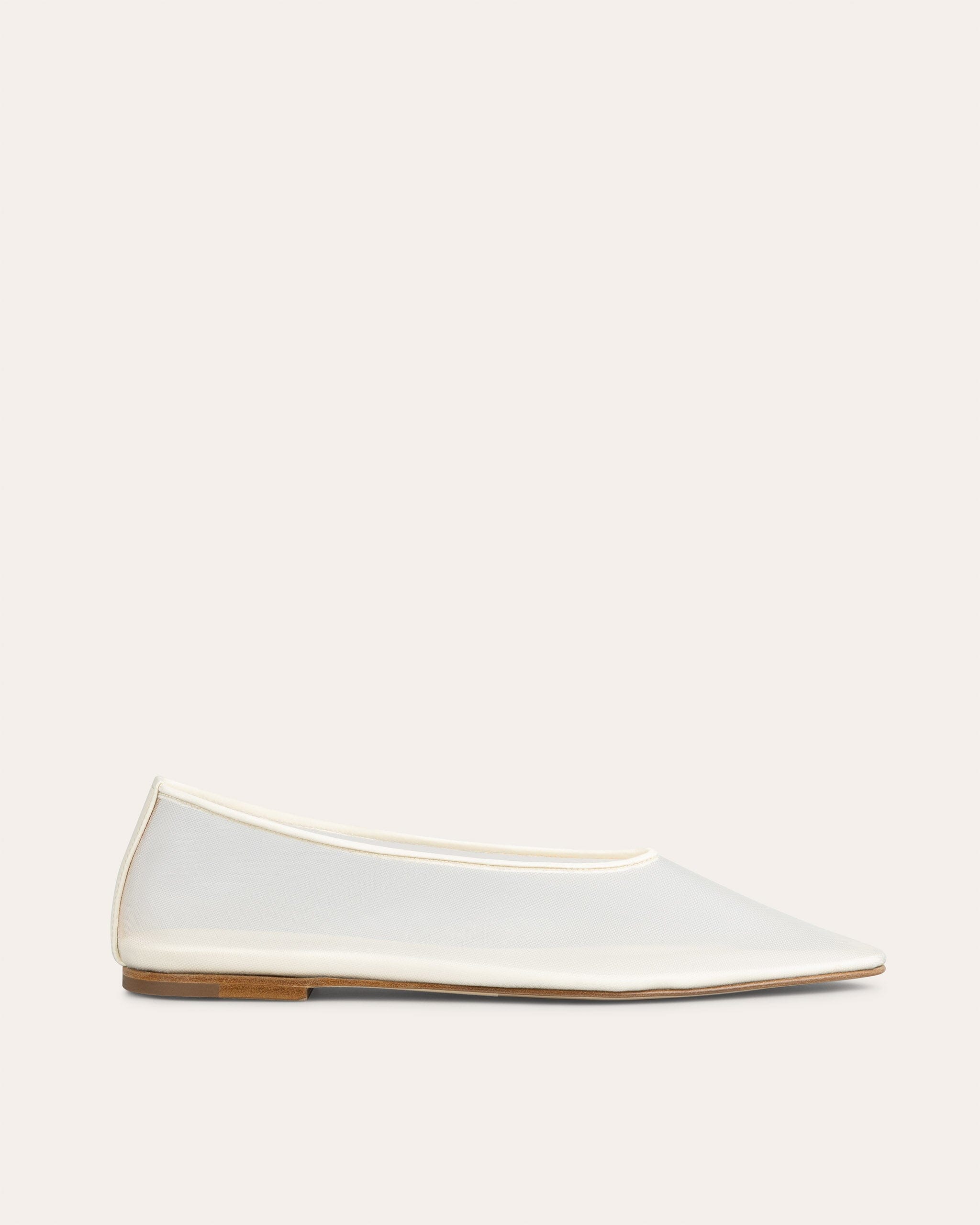Mesh Flats, White Mesh — Made in Italy | Dear Frances