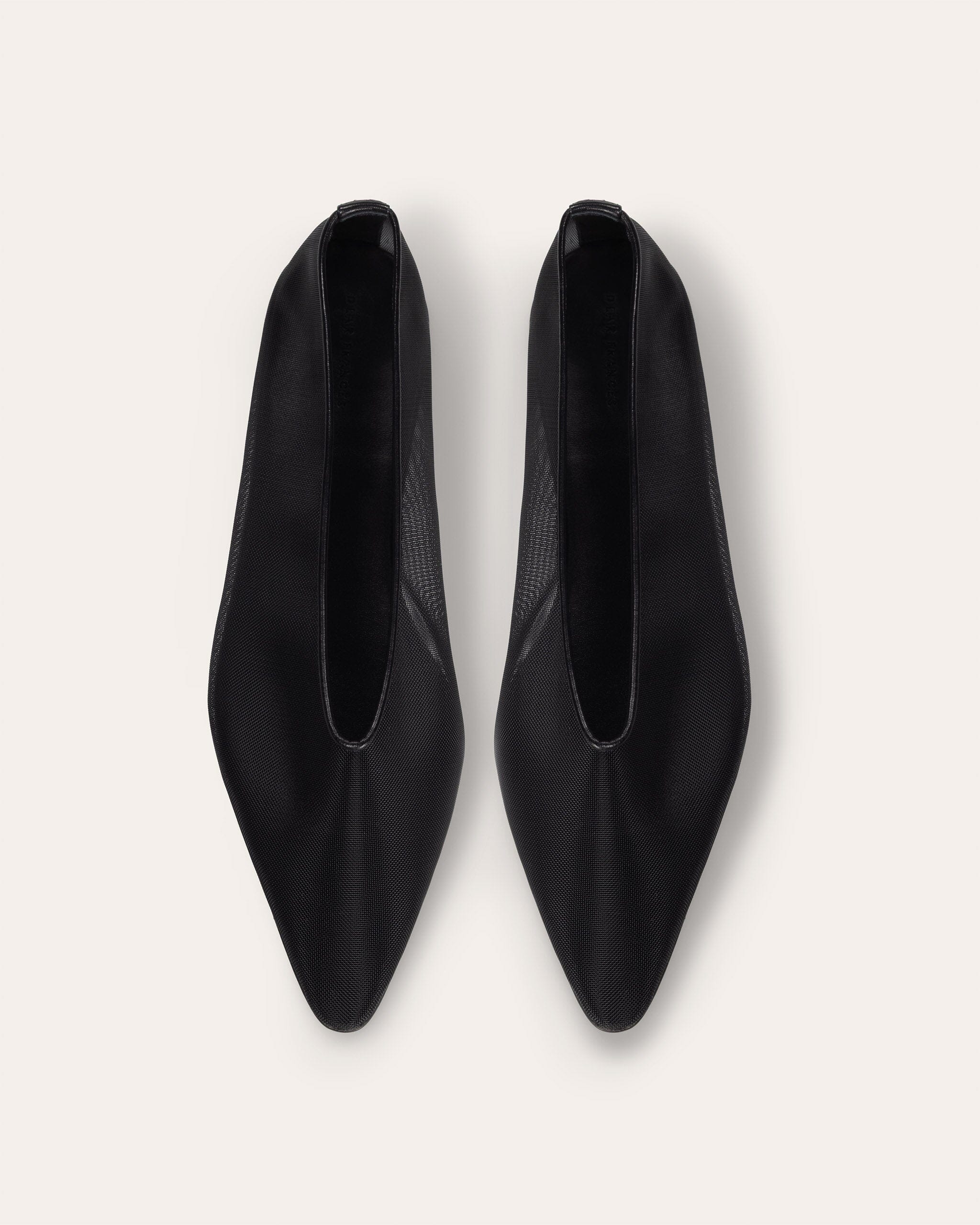 Dear frances メッシュシューズ Mesh Flats, Black Mesh — Made in Italy | Dear Frances
