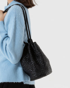 Dante Bucket Bag, Black Weave dear-frances 