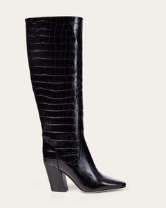 Willa Boot, Black Croco Flis Sandal dear-frances 