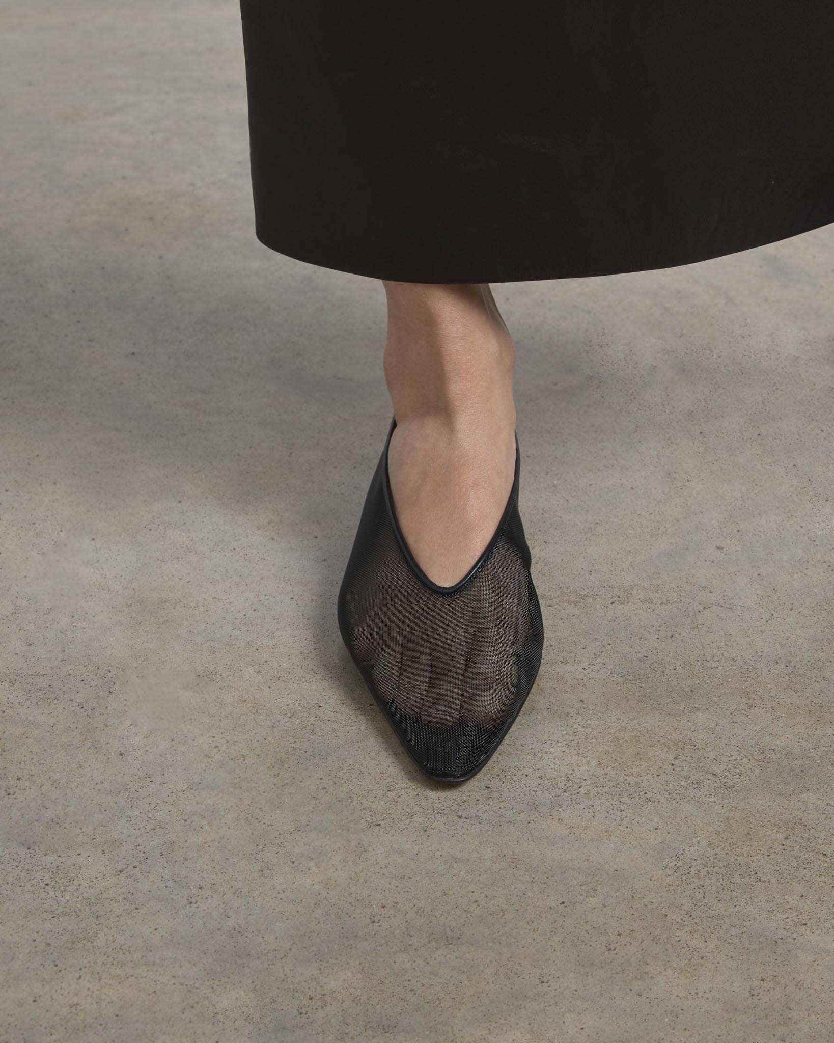 Mesh Flats, Black Mesh — Made in Italy | Dear Frances