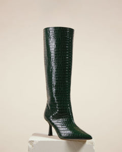 Ana Boot, Green Croc Ana Boots dear-frances 